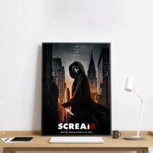 1 pièce Affiche murale sans cadre, S-Crier H-Film d'horreur Crier Affiche Art HD, Coller au mur, Imperméable, Décoration de maison, Salon, Chambre, Bar, Esthétique, Pop, Cadre en option