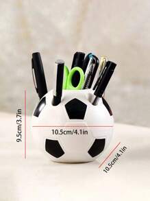 1 pièce Porte-crayon et porte-brosse à dents de forme de football. Présentoir de bureau pour la décoration de la maison. Cadeau pour les étudiants, rentrée scolaire