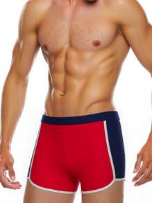 High Quality,High Elasticity Men Outdoor Sports Swimming Trunks, Casual Beach Shorts, New Fashion - Red - View 2