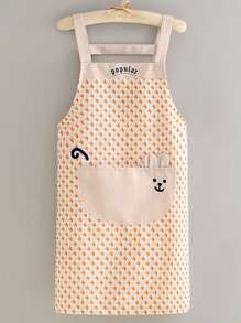 1 件女士长袖围裙，全新设计，极具吸引力的家用帆布围裙 - 透气、可调节、防油 - 适合厨师、服务员和烹饪爱好者