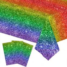 Colorful Tablecloth Plastic Colorful Tablecloth 54 X 108 Inch, Disposable Tablecloth Colorful Party Decorations For Birthday, Wedding, Bridal Shower, Pride Party, Valentine's Day, Bachelorette Party, Mother's Day