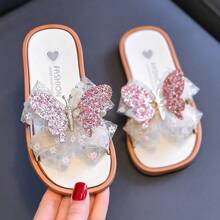 蝴蝶结珍珠装饰时尚公主凉鞋