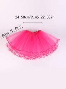 1pc Solid Color Mesh Skirt, 30cm For Teenagers, 40cm For Adults, Breathable, Semi-Transparent, Disposable, Thin Double Layer, Korean Style Drawstring Skirt, Suitable For Outdoor, Ballet, Party, Christmas, Cosplay, Tulle Skirt, Running Skirt, Princess Skirt, Wedding Decoration Underskirt Valentine's Day Accessories - Multicolor - View 4