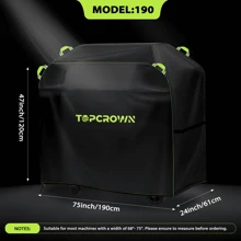 TOPCROWN Grill Cover For Outdoor Grill, Oxford Waterproof Anti-UV -Proof BBQ Gas Grill Cover, With Adjustable Hem Drawstring For Weber Char-Broil Nexgrill And More Grills