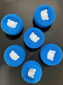 6pcs Pet Hair Remover Used In Washing Machine, Dryer Ball Reuse, Reduce Wrinkles, Save Washing Machine Free Drying Time(Blue Color Is Random)