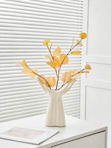 White Hand Vase, Arm Bud Vase Cute Unique Bohemian Minimalist Feminine Shape Aesthetic Decoration Modern Nordic Style Home Living Room Office Decoration Festival Decoration Gifts Birthday Graduation Home Decor Room Decor Flower Vase Glass Vase