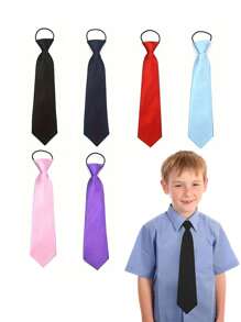 Adjustable Tie For Kids - Suitable For School, Church, Recitals, Graduations, Weddings - Multicolor - View 1