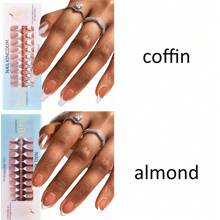 French Gel Nail Tips 240Pcs French Tip Press On Nails Coffin 3 In 1 X-Coat Tips Pre-Applied Fake Nails For Nail Art 15 Size Christmas Press On Nails Short, Glue On Nails For Women Gift, Supremely Fit Natural
