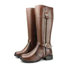 Women Fashion Boots - 咖啡棕 - 查看 2