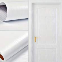 1 Rolle weiße Holz Maserung selbstklebende Kontaktfolie, selbstklebende, abwaschbare PVC Tapete, verwendet in Küchen, Schlafzimmern, Wohnzimmern, Schränken, Holztüren, Schreibtischen, Heimdekoration und Möbelrenovierung, leicht abziehbare Aufkleber, Geschenke Geburtstag Abschluss Raumdekoration Wanddekoration Badezimmerdeko Schlafzimmerdeko Raumdekoration Leben Wohnzimmerdekoration Hausdekoration Heimdekoration