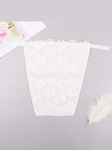 Premium Double-Layer Lace Trim Modesty Chest Covers For Women, Elegant Undershirt Chest Panel Bra Insert, Plus Size