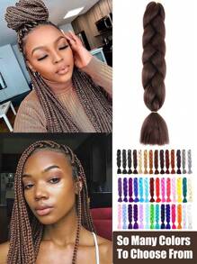 1 Piece Jumbo Braid Synthetic Hair 24 Inch Hair Braiding Extensions Braids Box Braid Hair Synthetic Hair To Braid(Over Forty Colors), Ombre Long Synthetic Hair Braid, African Braided Natural Hair Extension, Women's High-Temperature Synthetic Fiber Twisted Crochet Braid, Synthetic Hair Extension 100g - Multicolor - View 20