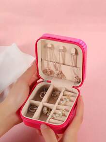 1 multifunctionele sieradendoos, afneembare sieradenopbergdoos, ritsvak in ins-stijl, sieradenstandaard voor ringen, oorbellen, kettingen en lippenstiften, zomerreizen, vakantiebadkamerdecoratie, make-up organizer, badkameraccessoires, terug naar school