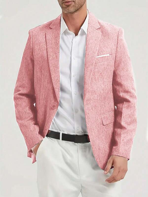 Men's Spring And Summer Striped Long-Sleeved Daily Business Travel Casual Suit Jacket Anzug Herren