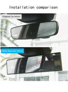 1pc High Definition Wide Angle Rearview Mirror - Anti-Glare, Easy Clip-On Installation, Suitable For SUVs And Trucks, Enhances Visibility For Safer Driving, Vehicle Safety Accessory