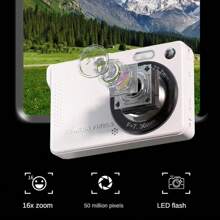 كاميرا رقمية صغيرة، مناسبة لهواة التصوير الشباب، تلتقط بسهولة مقاطع فيديو بدقة 4K كاملة، سعة بطارية 700 مللي أمبير