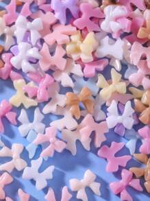 美甲网红丝带炫彩蝴蝶结闪亮蝴蝶结树脂饰品配件diy手工创意材料 - 彩色 - 查看 8