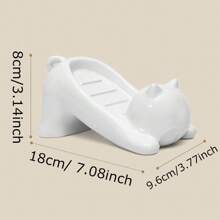 1 件可爱猫咪塑料肥皂盒，防漏水浴室肥皂架家居浴室装饰