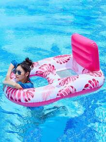 Inflatable Pool Floats For Adults With Headrest & Cup Holder, Large Inflatable Pool Lounger Raft - Multicolor - View 2