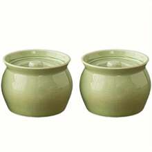 , Water Separation, One Person Steaming Pot For Stew 2pcs Colorful Clay Pot For Simmering Soup, Simple Stew Pot For Home Use, Ceramic Pot With Lid