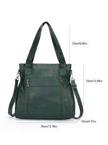 全新 PU 皮革女士包 软皮大容量单肩斜挎包 复古休闲手提包