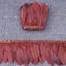 1 metro de plumas de ganso de 15-20 cm (6-8 pulgadas) para coser en adornos, flecos, ropa, manualidades, decoración de tocados, suministros de boda, accesorios de artesanía