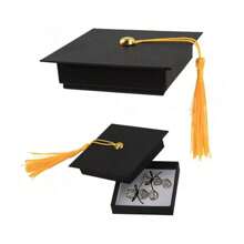1pc Graduation Cap Gift Box,Graduation Gift Box DIY Grad Cap BoxGraduation Jewelry Box With Yellow Tassel For Congrats Graduation Party Graduation Party Favors Decor Party Supplies