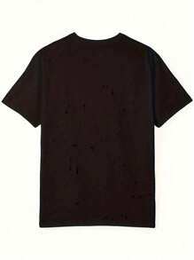 Camiseta de algodón 100% talla grande para mujer - Estilo casual deportivo, cuello redondo, manga corta - Negro - Ver 2