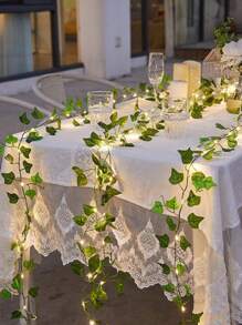 LED Simulated Climbing Plant Green Vine String Lights, Outdoor Courtyard Decoration Magic Device, Suitable For Wedding Decoration, Bedroom Decoration, Various Holiday Party Decoration, Confession, Dinner Gifts Birthday Graduation