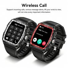 KELEEL Smartwatch para mujeres y hombres con linterna LED, 5,3 - 50M resistente al agua, llamada/respuesta inalámbrica, monitor de frecuencia cardíaca/sueño, modos deportivos múltiples, notificaciones de llamadas y mensajes SMS