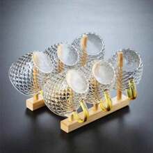 Juego de 12/6/4/2 tazas de té de vidrio resistente al calor con asa, aptas para agua, té, bebidas, leche, espresso, etc. [Nota: Sin soporte para tazas]