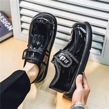 Popular Affordable Men's Wide Width Leather Shoes, Waterproof, Suitable For Weddings, Derby Shoes, Elegant Casual Loafers, Anti-Slip Rubber Monk Shoes