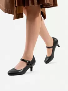 Women's Close Toe Dress Pumps Shoes - Black - View 2