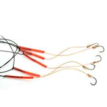 5袋高碳钢鱼线钩，配5个单钩，可搭配旋转钓组、路亚、水坠等，3#-13#