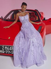 BluePlum Váy Maxi Chữ A Sequin Tương Phản Màu Tím Sang Trọng Thanh Lịch Cho Nữ, Váy Đầm Dự Tiệc Sang Trọng Gợi Cảm Hở Lưng Cho Tiệc Cocktail, Dạ Hội, Đám Cưới, Tốt Nghiệp (Đính Hạt Nhiều Màu), Váy Dự Tiệc Cưới, Váy Dạ Hội - Màu tím hoa cà - Xem 5