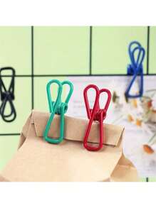 10 stuks voedselclips, tangen, zelfbedieningsclips voor sandwiches, gecoate stalen clips voor het afdichten van voedselverpakkingen, bakgereedschap, kookvoedselclips, keuken, kamperen, picknick, barbecue, huishoudelijke clips voor kleding, handdoeken, sokken, ondergoed