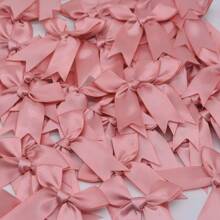 50pcs Large Satin Ribbon Bows, Colorful Tail-Shaped Bowknots, Mixed Color Cute Knots Perfect For Decorating Cake Boxes, Candy And Gift Packaging, Party Favors - Multicolor - View 8