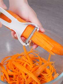 1 件装不锈钢厨房蔬菜削皮刀、水果削皮刀、削皮器 - 白色 - 查看 6