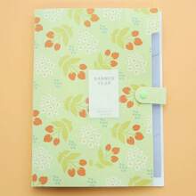 6pcs Accordion Folders, Cartoon Floral Plastic Matte A4 Document Holder, Waterproof File Organizer Bag For Students - A4 - View 7