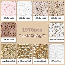 1000/2000/3000/2060pcs Polymer Clay Bead Assortment, Black & White Clay Bead Set, DIY Jewelry Making, Necklace, Anklet, Bracelet And Phone Chain Craft, Friendship Bracelet Beads, Birthday/Christmas Gift