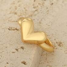 NYH Nhẫn vàng hình trái tim quyến rũ Thiết kế thanh lịch và trang sức thời trang kim loại chất lượng cao hiện đại - Vàng - Xem 2