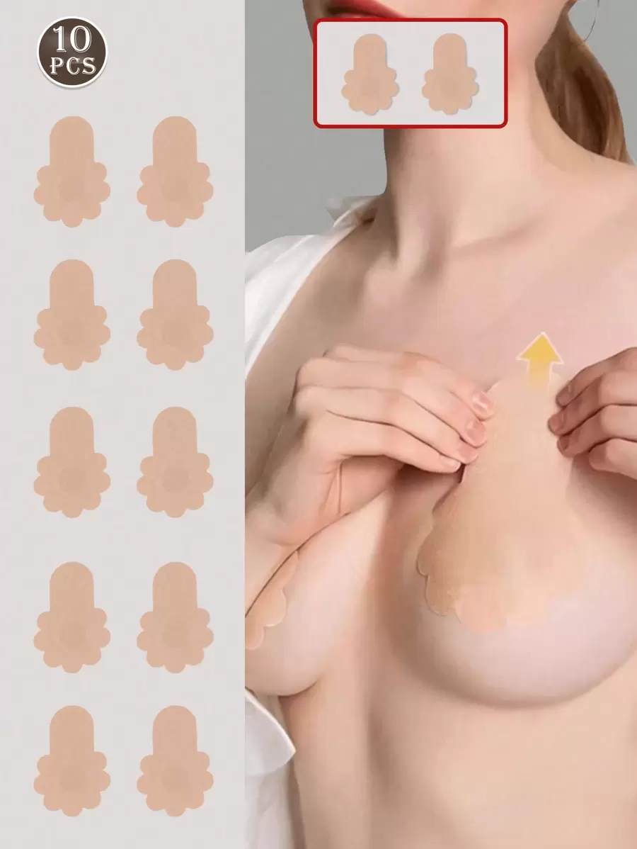 5 Pairs Disposable Breast Lift Tape, Non-Woven Anti-Sagging Nipple Lift Tape, Sexy, Anti-Exposure, Anti-Embarrassment