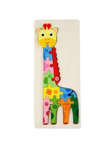 Children's Early Childhood Educational Wooden Puzzles Animal Shape Three-Dimensional Puzzle Toys Wooden Dinosaur Caterpillar Giraffe Crocodile Puzzles Exercise Fine Hands And Brains Logical Thinking Cognitive Educational Toys - Multicolor - View 14