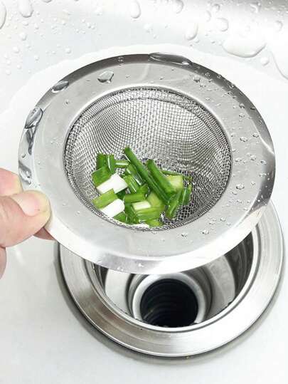 1pc Kitchen Sink Strainer Handle, RV Kitchen Sink, Sink Waste Strainer, Stainless Steel Sink Dishwasher Hopper, Restaurant Sink Strainer, Stainless Steel Kitchen Sink Filter Drain Strainer Stopper Waste Catcher Tool