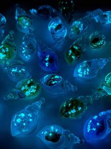 10pcs/Pack Cute Glow-In-The-Dark Seashell Pendant, Random Color (Can Be Used As Phone Charms) - Multicolor - View 2