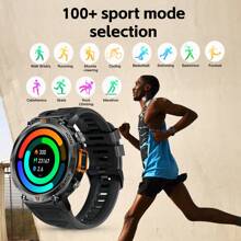 EIGIIS 1.45 Inch Smart Watch (Calling/Dialing), With Flashlight, Sleep Monitoring, 113 Sports Modes, Rugged Outdoor Smart Watch Compatible With IOS And Android - Black - View 8