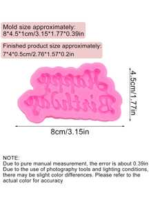 1pc Happy Birthday Cake Mold, Cake Baking Decor Mold