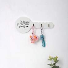 1 件波西米亚风格乡村木质钥匙扣带架子和挂钩，美式复古创意入口挂钩，门装饰钥匙扣，门装饰客厅挂钩 - 彩色 - 查看 8