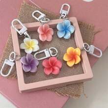 6个闪亮渐变色花朵钥匙扣，可爱学生背包挂饰，情侣/闺蜜礼物吊坠，汽车配件包包挂饰，学院哥特风Y2K包带挂绳，带证件夹，汽车配件包包挂饰，圣诞节汽车配件，送给老师、朋友、姐妹的礼物创意 - 彩色 - 查看 5