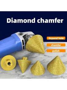 Professioneller Winkelschleifer Fräsaufsatz-Set für Quarzstein-Arbeitsplatten mit Heckbogen-Schneidkopf, Spritzschutz für Stein, Heck-Rundbodenpolierkopf - inklusive kostenlosem M10-Adapter